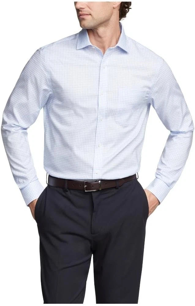 $85 Tommy Hilfiger Men's Dress Shirt Regular Fit Oxford Blue M 15.5 in 34/35