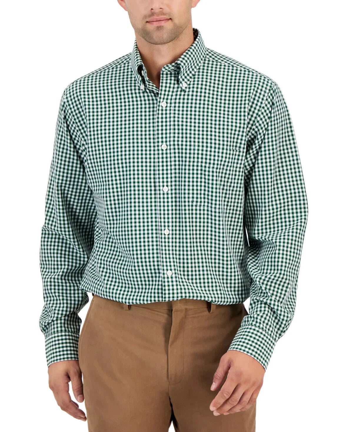CLUB ROOM Regular Fit Dress shirt, Eden Green, XL 17.5 in 32-33