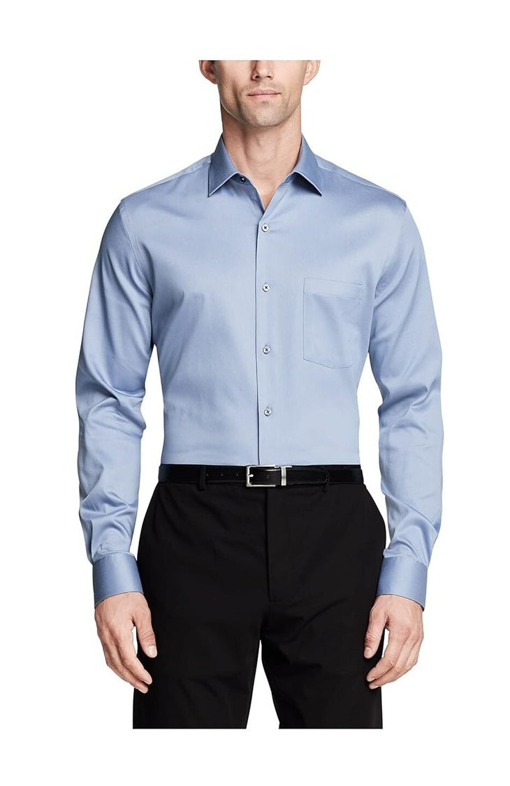 Van Heusen Men's Dress Shirt Regular Fit Stain Shield Stretch