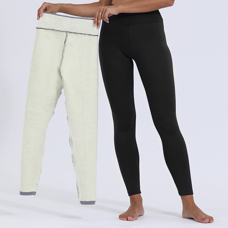 Winter Leggings Warm Thick High Stretch Lamb Cashmere Leggings Skinny Fitness Woman Pants
