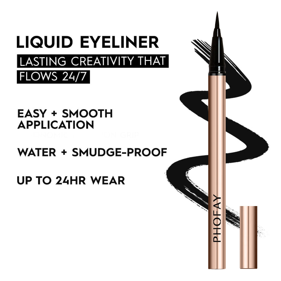 Liquid Eyeliner Pen Black – Smooth Precision Makeup Long Lasting