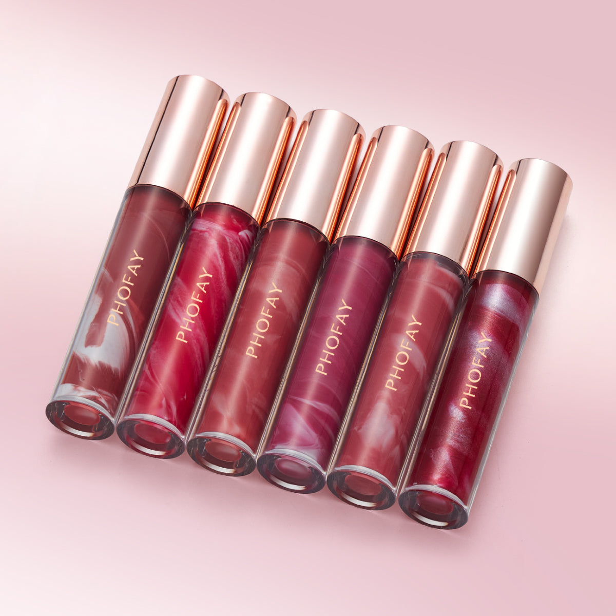 PHOFAY Rose Blooming Hydrating Lip Gloss – Moisturizing Shiny Non-Sticky