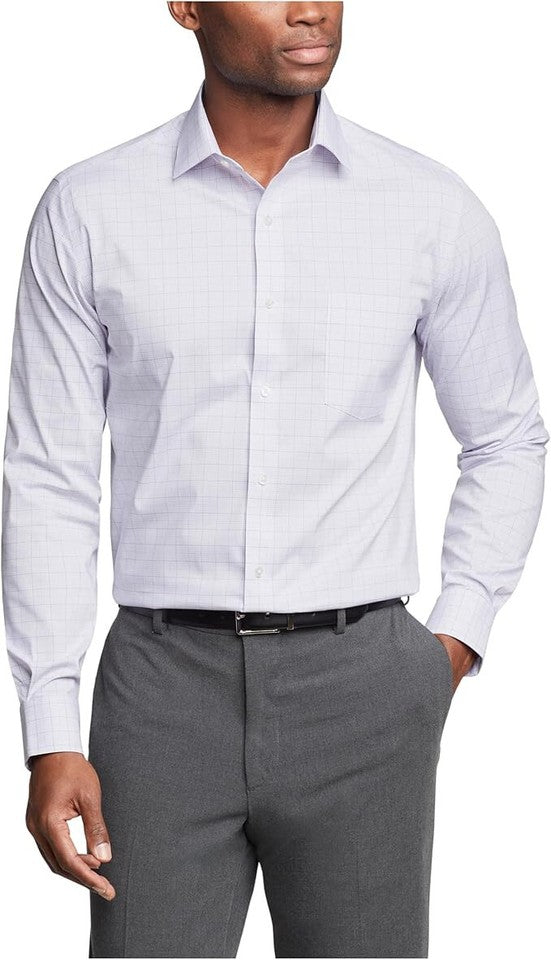 Van Heusen Men's Dress Shirt Regular Fit Ultra Wrinkle Free Flex Collar Stretch