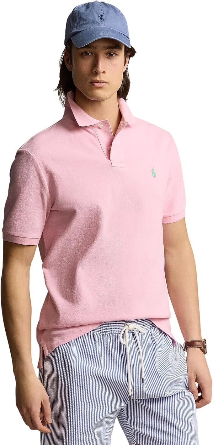 $125  Polo Ralph Lauren Men's Classic Fit Mesh Polo Shirt, Pink, XXL