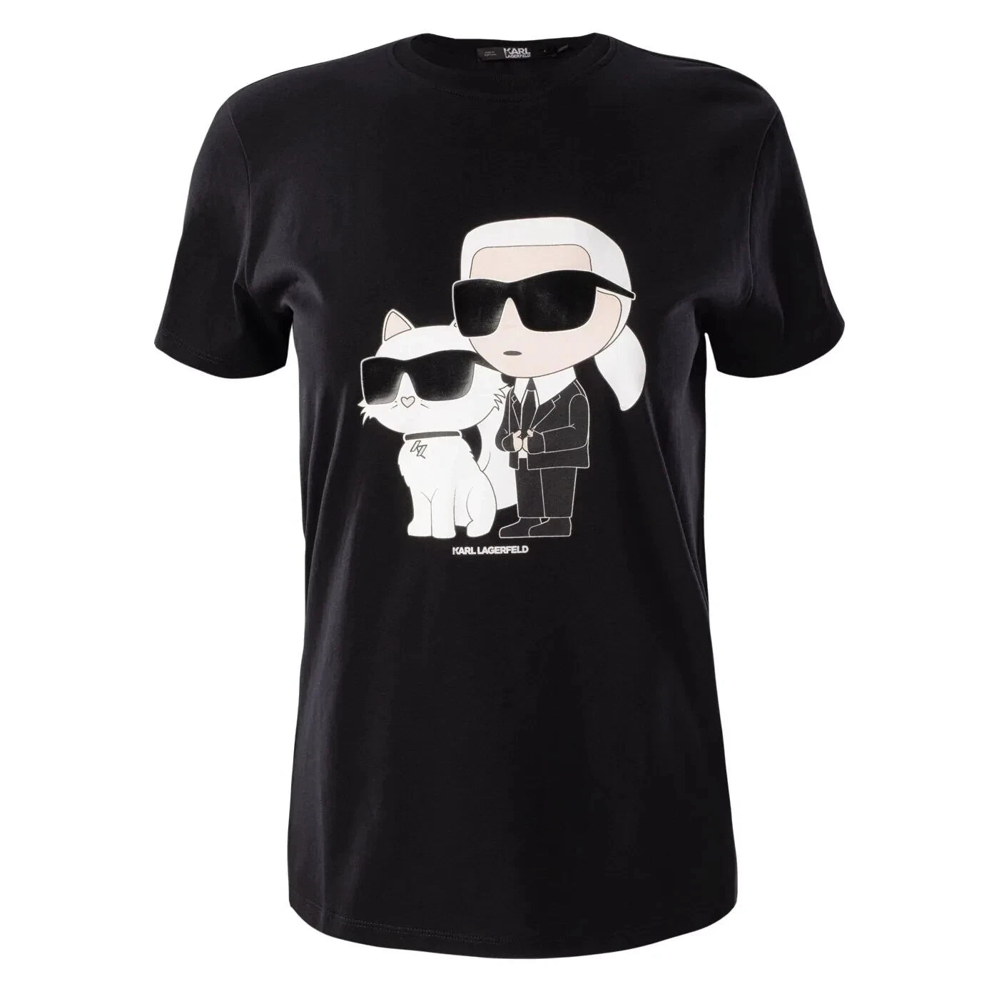 $59 KARL LAGERFELD PARIS Men's Slim-Fit Karl & Choupette Graphic Size Small