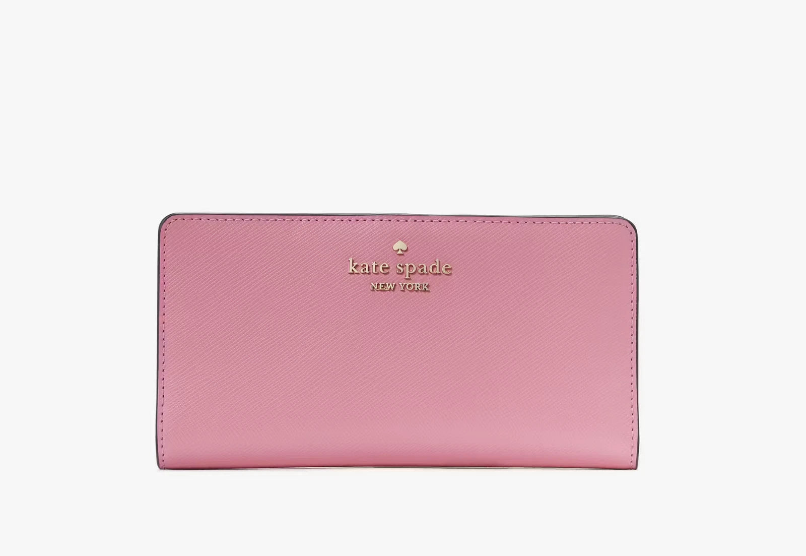 $179 Kate Spade Madison Large Slim Bifold Wallet, Blossom Pink