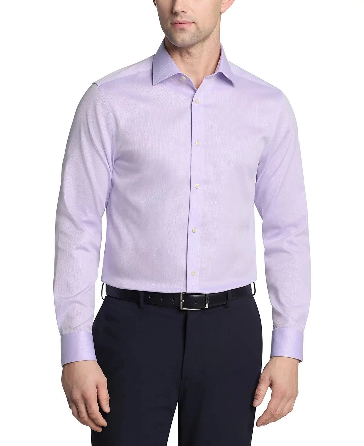 $85 Calvin Klein Men's Slim fit Button-Up Shirt Purple Medium 15 in 32-33