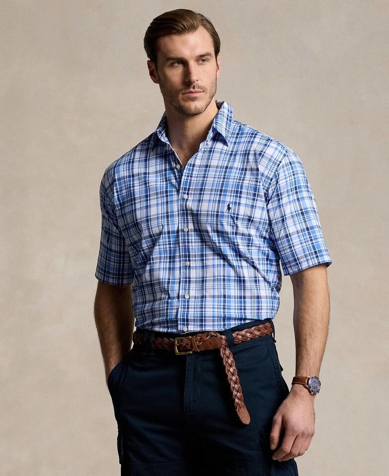 $138 Polo Ralph Lauren Men's Big & Tall Performance Shirt, White/blue Multi, 2XB