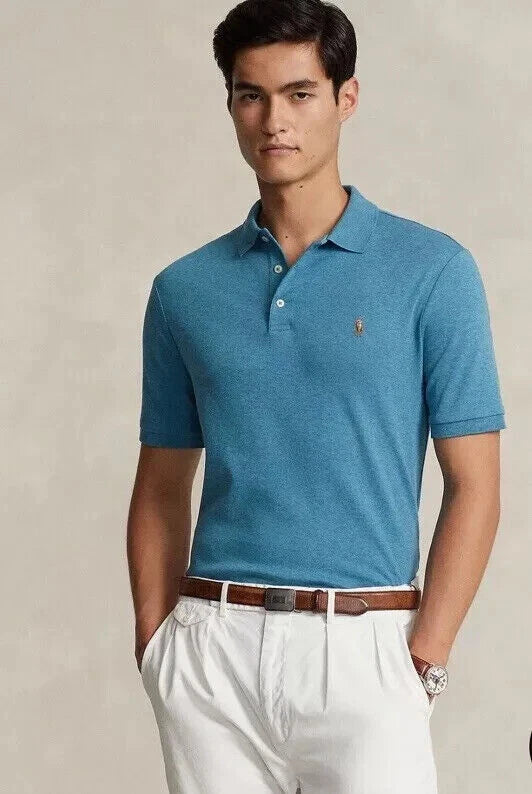 $125 Polo Ralph Lauren Mens Big & Tall Cotton Shirt, Marine Heather, 2LT