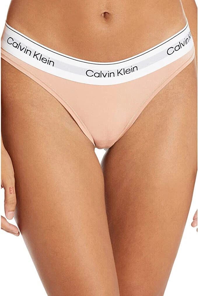 Calvin Klein Women's Modern Cotton Naturals Thong, Cedar, 2X