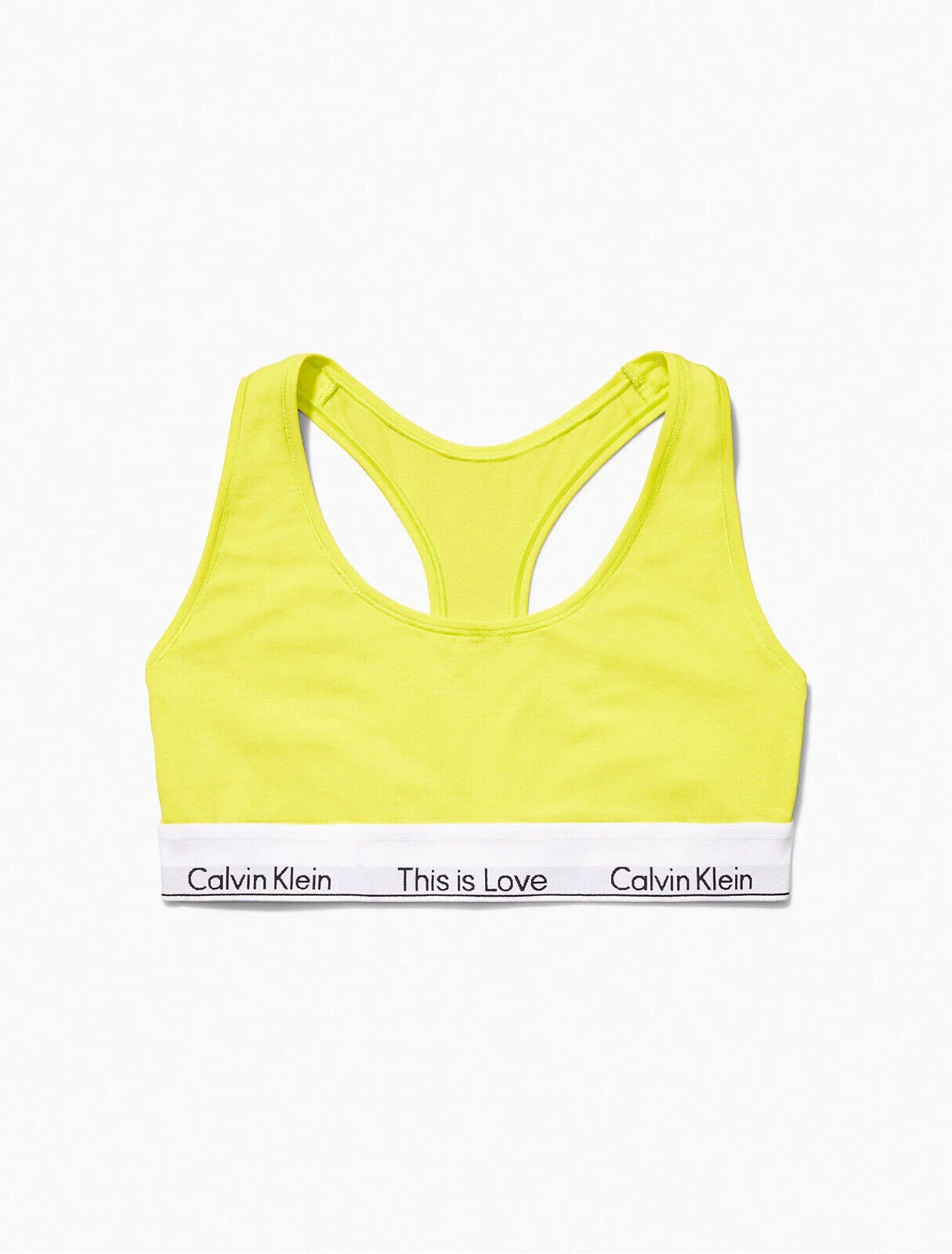 $28 Calvin Klein Pride Plus Cotton This Is Love Unlined Bralette, Citrina, 1X