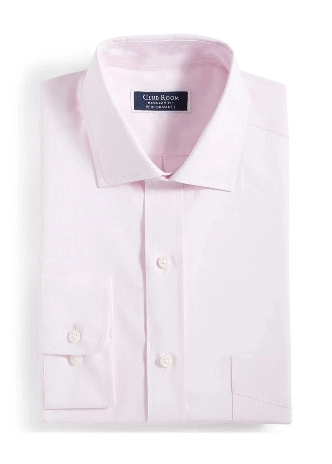 $60 Club Room Men's Regular-Fit Dress Shirt 100% Cotton parfait pink 17- 32/33