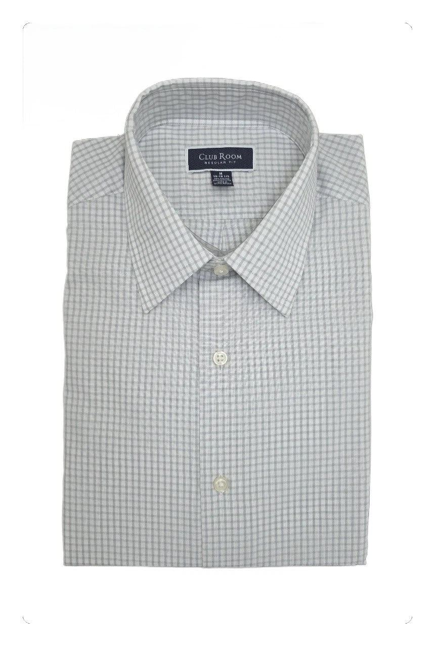 $50 Club Room Men's Regular fit Dress shirt, Harbor Mist, L 16-16.5