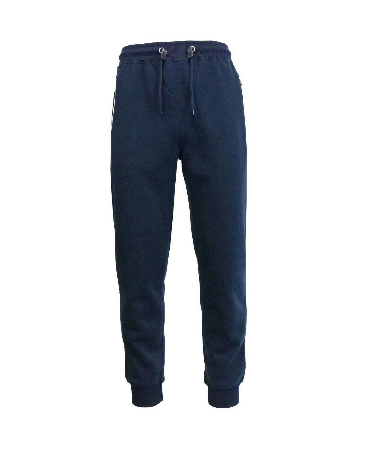 $50 Galaxy By Harvic Men's Slim Fit Fleece Jogger Lounge Sweatpants Navy XXL