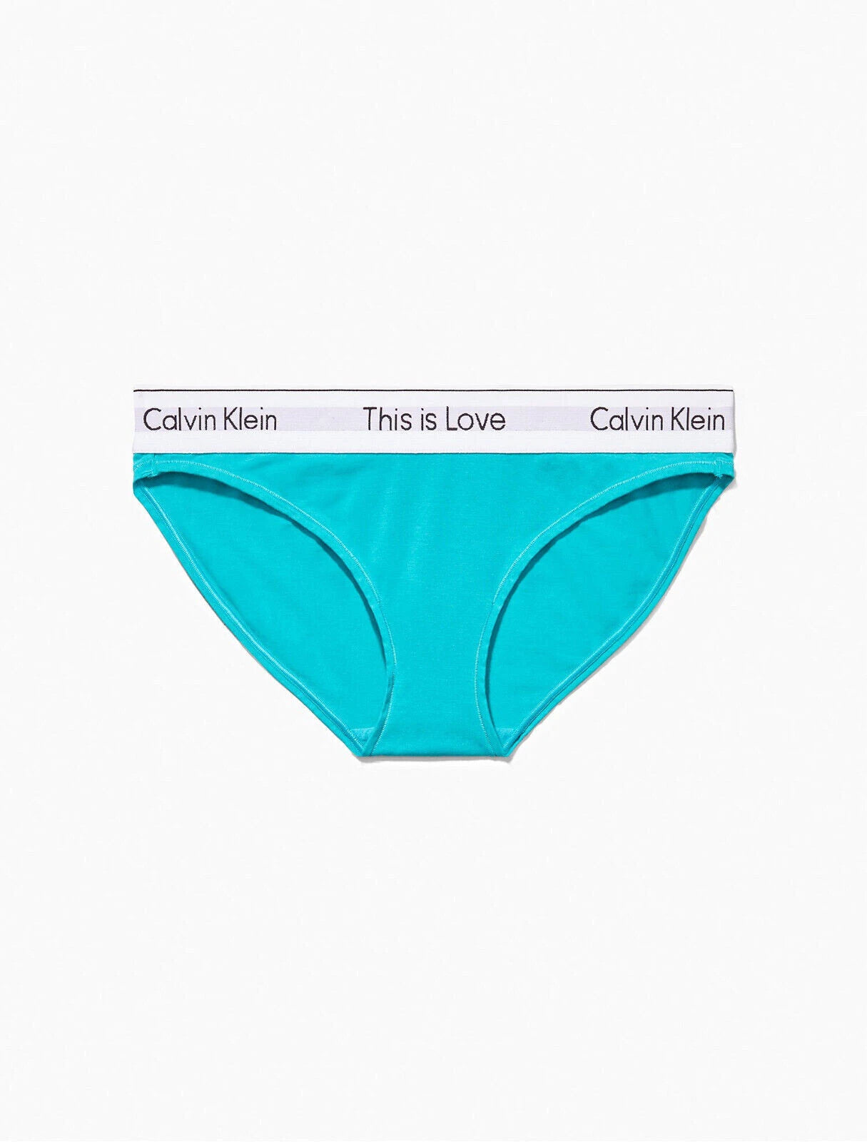 Calvin Klein Women's Plus Cotton This Is Love Bikini, Island Turquoise, 3X