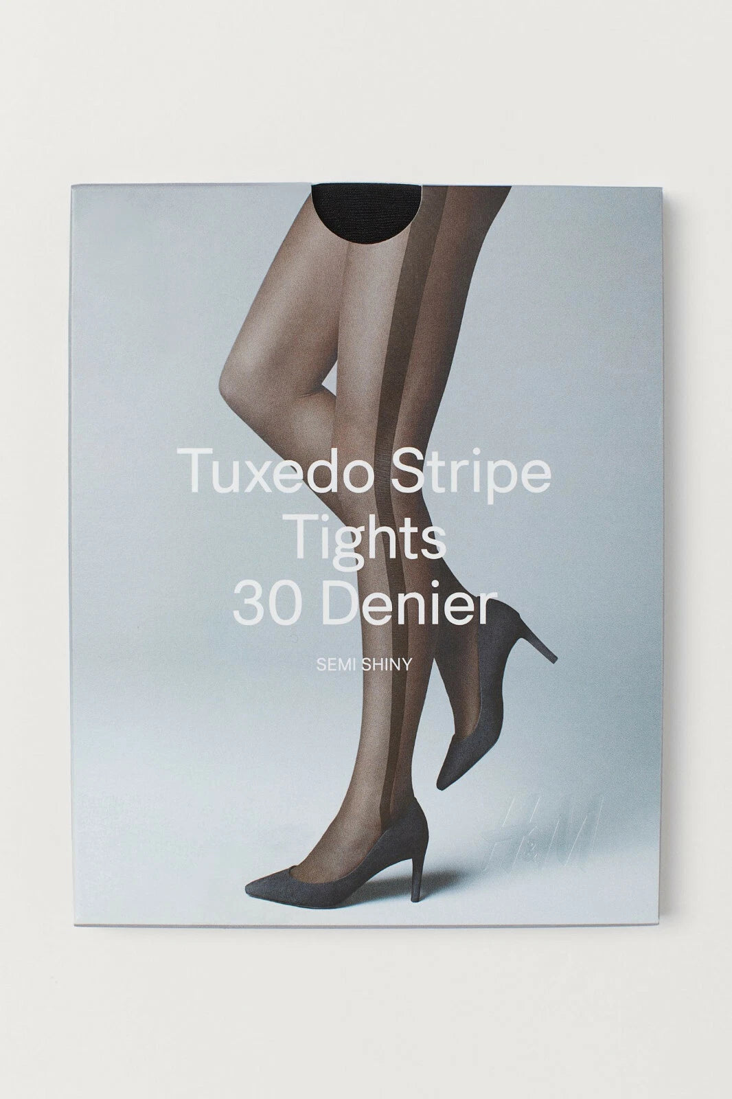 H&M Push-up Tights Bottom Lift Semi Shiny Made in Italy 1 Pack Black 70 Den, S