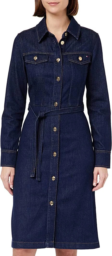 $129 Tommy Hilfiger Women's Adaptive Denim Dress with Magnetic Closure Size 6