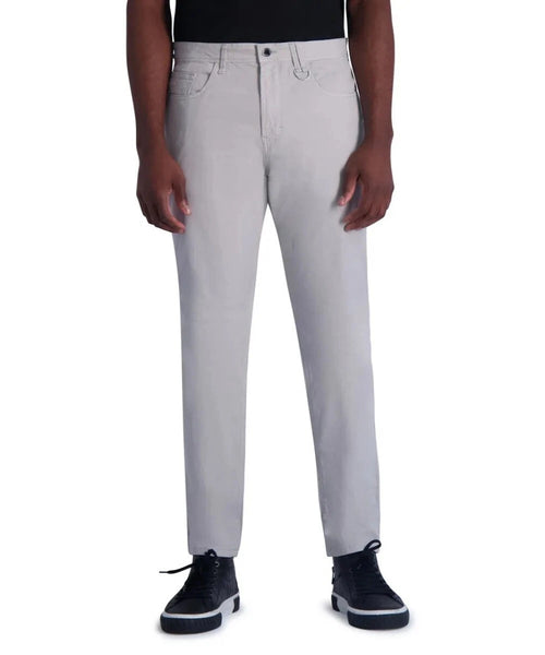 $149 KARL LAGERFELD PARIS Cotton Trousers with 5 Pockets Light Grey Size 34WX32L