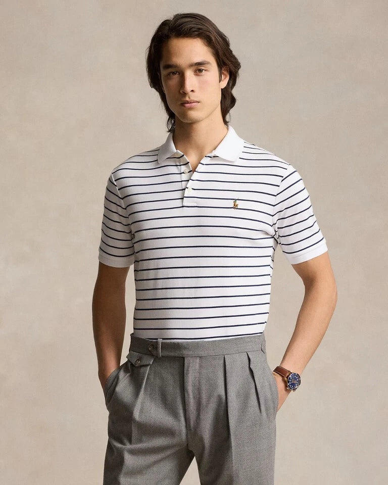 $115 Polo Ralph Lauren Classic Fit Soft Cotton Polo Shirt, White, 2XL