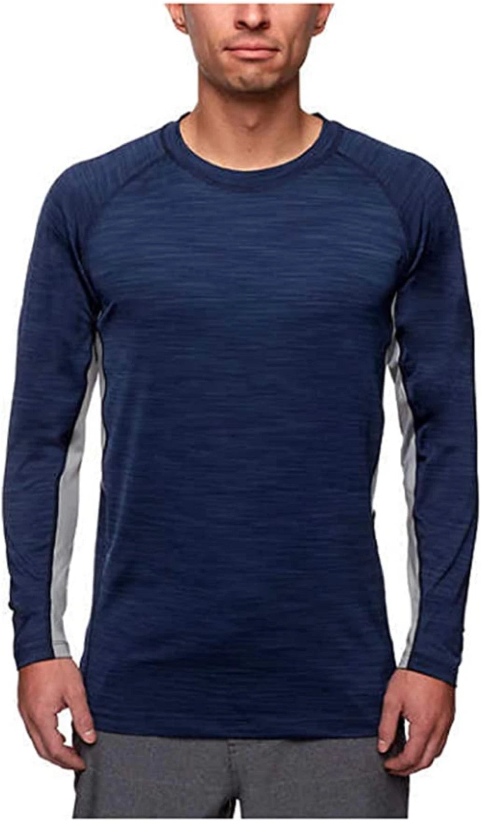Hang Ten Men's Long Sleeve UPF 50+ Sun Tee, Color: Dress Blues, Size: Medium