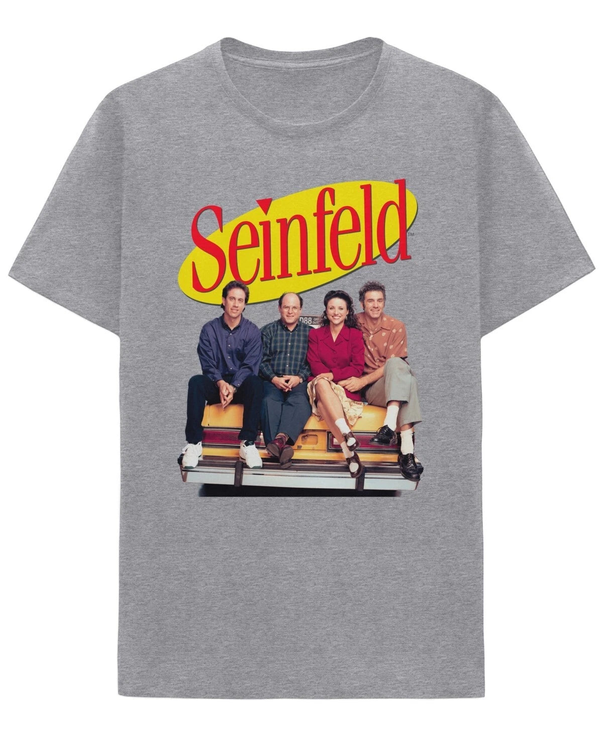 HYBRID Men's Seinfeld Short Sleeve T-shirt In Gray, L