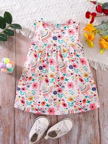 Shein Baby Floral Print Smock Dress Size 12-18 Months