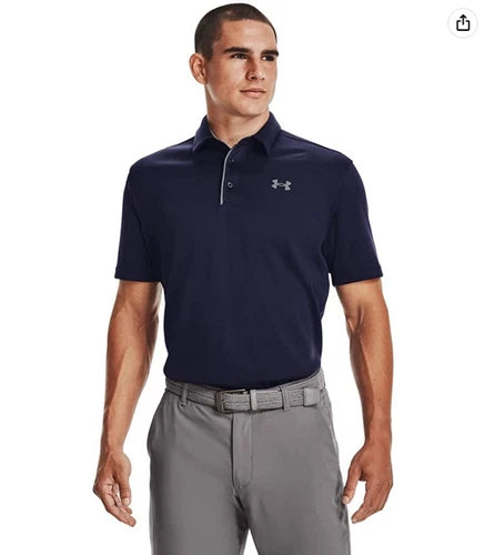 Under Armour Men's Tech Golf Polo , Midnight Navy (410)/Graphite, XX-Large